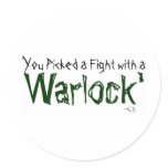 'You picked a fight with a WARLOCK' stickers