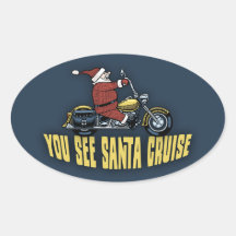 You See Sants Cruz Oval Stickers