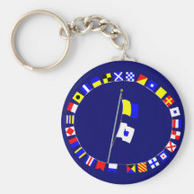 "You should send a line over." Signal Flag Hoist Keychain