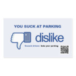 You Suck at Parking Cards business cards