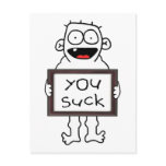 You Suck Postcard
