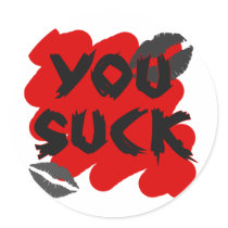 you suck sticker