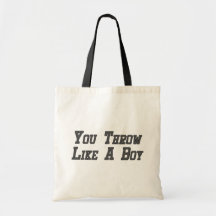 You Throw Like a Boy Canvas Bags