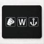 You W Anchor Mouse Pad