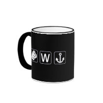 You W Anchor Mugs