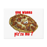 'you wanna piz'za me?' humourous parody Postcard