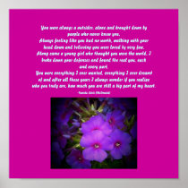You were always ...Floral Poem Poster
