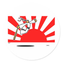 YOUCK FU POSE No. 2 Round Stickers