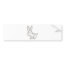 Young and Cute White Rabbit bumper stickers