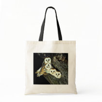 Young barn-owls, 9 weeks old canvas bag