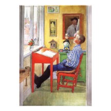 Young Boy Takes a Break from His Studies Custom Invitations