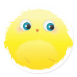 Young Chick Furry Monter Stickers