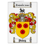 Young Coat of Arms / Young Family Crest cards