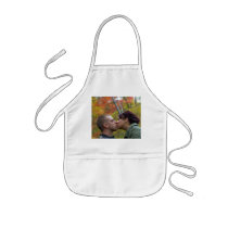 Young Couple Kissing Apron