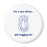 Young Driver Bug Off Fridge Magnet