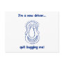 Young Driver Bug Off Postcard