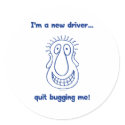 Young Driver Bug Off stickers