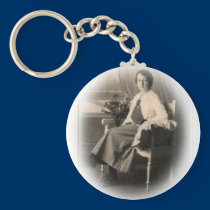 Young Edwardian Lady Early 20th Century keychains