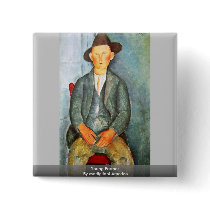 Young Farmer By Modigliani Amedeo Buttons