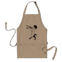 Young Faun With Double Flute Apron
