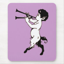 Young Faun With Double Flute Clr Mouse Pads