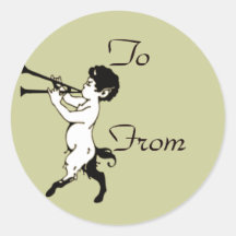 Young Faun With Double Flute Clr Stickers