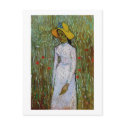 Young Girl, Background of Wheat, Vincent van Gogh postcards