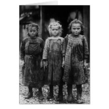 Young Girl Oyster Shuckers, early 1900s Cards