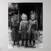 Young Girl Oyster Shuckers, early 1900s Poster