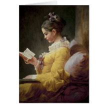 Young Girl Reading, c.1776 Card