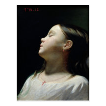 Young Girl Sleeping, 1852 Post Cards
