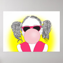 young girl with a bubble print