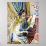 Young Girls at Piano by Renoir, Impressionism Art Poster