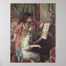 Young Girls at the Piano, Renoir Impressionism Art Print