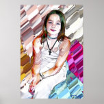 young girl's pastel dream posters