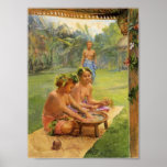 Young Girls Preparing Kava - John LaFarge Poster posters