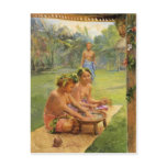 Young Girls Preparing Kava - Postcard