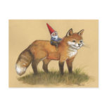 Young Gnome and Fox postcards