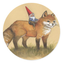 Young Gnome and Fox Stickers