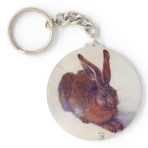 Young Hare by Albrecht Dürer Keychains