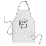 Young Koala in a Tree in Black and White Sketch Apron
