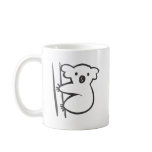 Young Koala in a Tree in Black and White Sketch Coffee Mug
