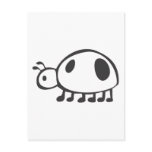 Young Ladybug in Black and White Sketch postcards
