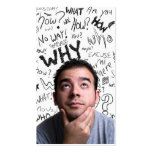 Young Man Thinking business cards