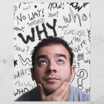 Young Man Thinking Full Color Flyer