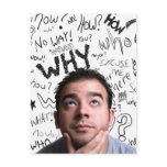 Young Man Thinking postcards