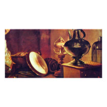 Young Man With Pipe Detail By Gobin Michel Customized Photo Card