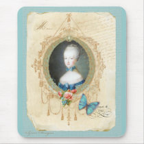 Young Marie Antoinette n Butterfly Art Mousepad