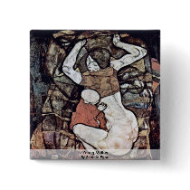 Young Mother By Schiele Egon Button