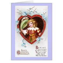 Young Musketeer in Heart Vintage Valentine Cards